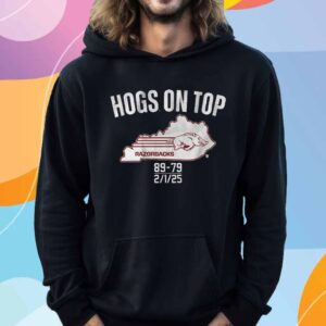 ARKANSAS BASKETBALL HOGS ON TOP OF KENTUCKY T-SHIRT