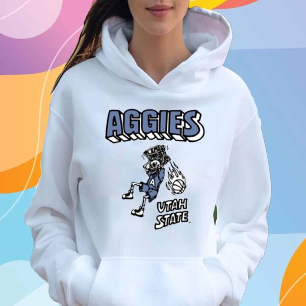 Aggies Usu - Skeleton Ball T-Shirt