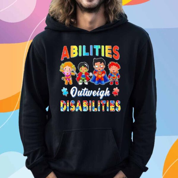 Autism Awareness Boy Abilities Outweigh Disabilities T-Shirt