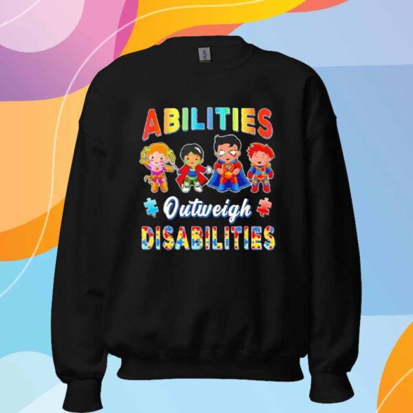 Autism Awareness Boy Abilities Outweigh Disabilities T-Shirt