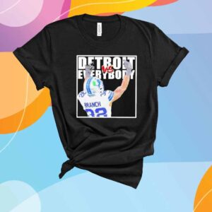 Brian Branch Vs Everybody Detroit Lions Middle Finger T-Shirt