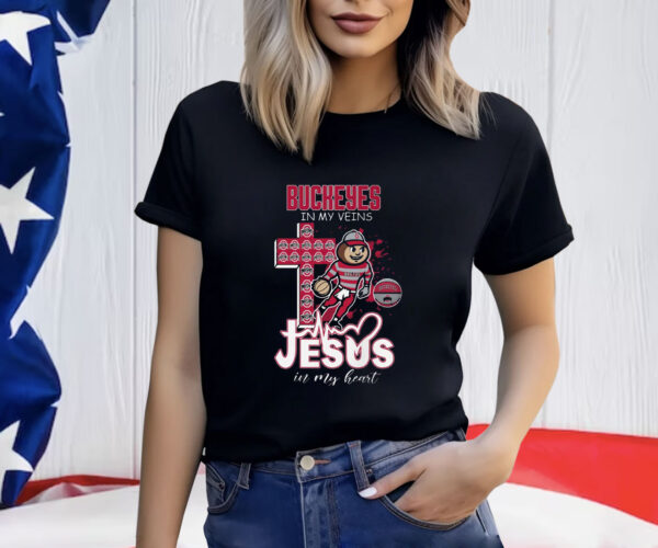 Buckeyes In My Veins Jesus In My Heart Shirt