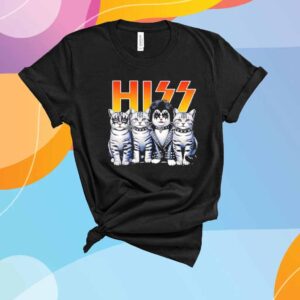 Cute Hiss Cats Rock Kittens Kitty Rocking Music Cat Lover T-Shirt