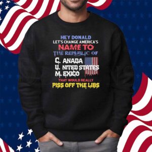 Hey Donald Let's Change America's Name To the Republic of C.U.M Shirt