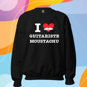 I Love Guitariste Moustachu T-Shirt