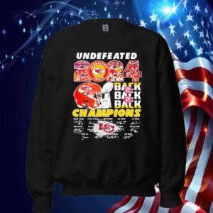 Kansas City Chiefs Back 2 Back 2 Back Champions T-Shirt