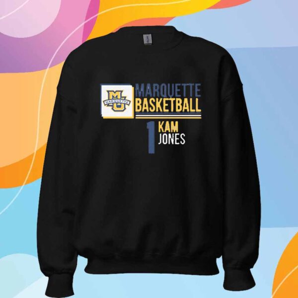 MARQUETTE BASKETBALL KAM JONES 1 T-SHIRT