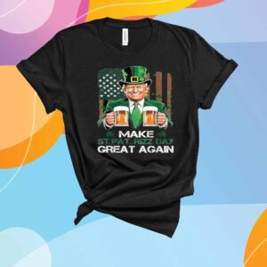 Make St Pat Rizz Day Great Again Shamrock Trump American T-Shirt