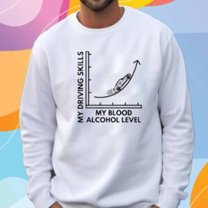 My Driving Skills My Blood Alcohol Level BAC Level Graph T-Shirt