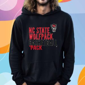 NC STATE BASKETBALL TEXT LOGO OVERLAY T-SHIRT