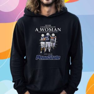 Never Underestimate A Woman Who Understands Football And Loves Penn State T-Shirt