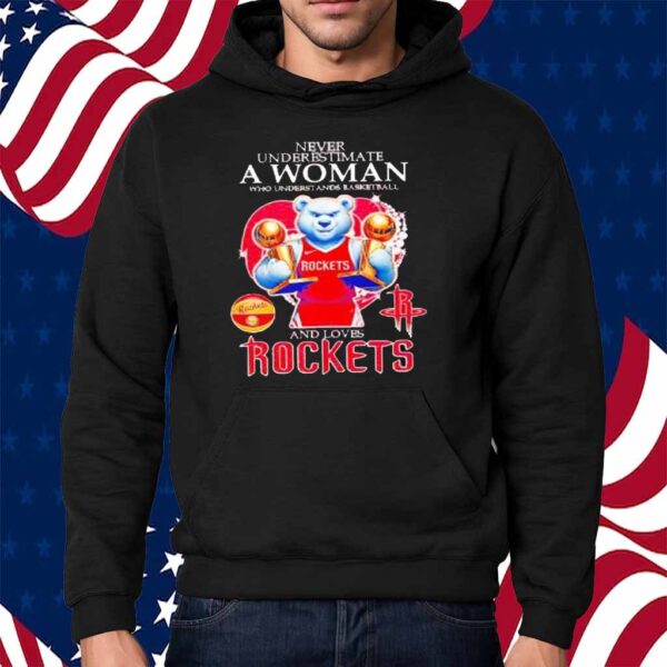 Never underestimate a woman who understands basketball and love Houston Rockets diamond Shirt