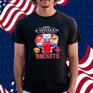 Never underestimate a woman who understands basketball and love Houston Rockets diamond Shirt