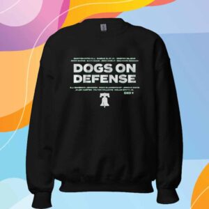 PHILADELPHIA FOOTBALL DOGS ON DEFENSE T-SHIRT