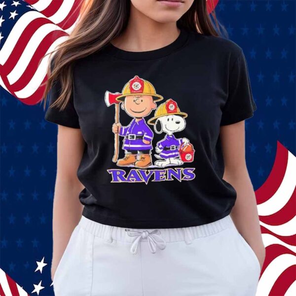 Peanuts firefighters Baltimore Ravens Shirt