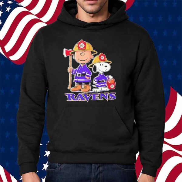 Peanuts firefighters Baltimore Ravens Shirt