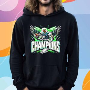 Philadelphia Eagles Champions Transparent mascot 2025 T-Shirt