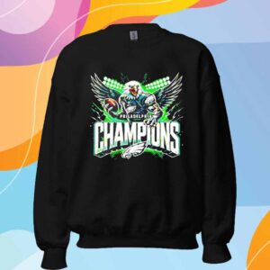 Philadelphia Eagles Champions Transparent mascot 2025 T-Shirt