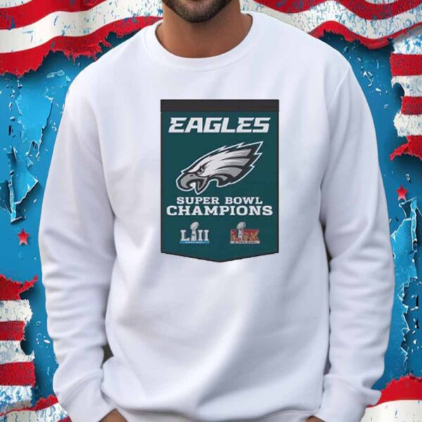 Philadelphia Eagles WinCraft Two-Time Super Bowl Champions T-Shirt