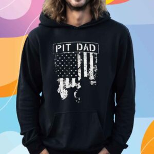 Pitbull Dad Shirt Pit Dad American Flag T-Shirt