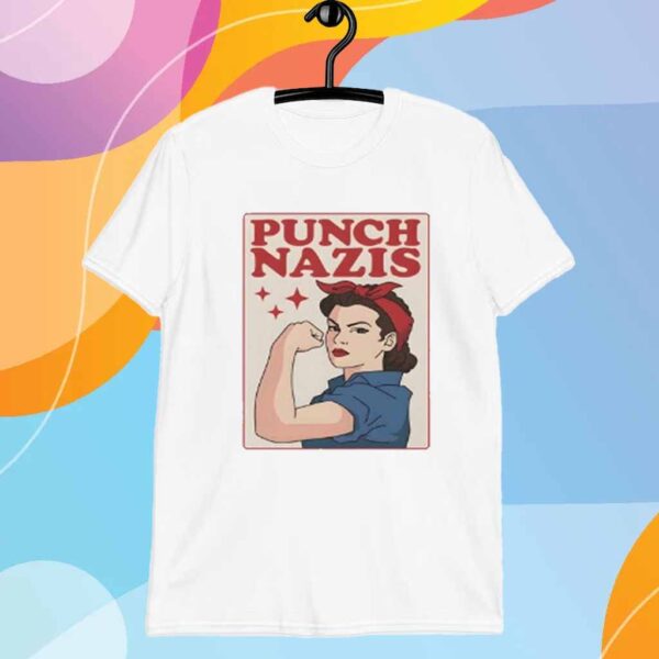 Punch Nazis Strong Girls T-Shirt