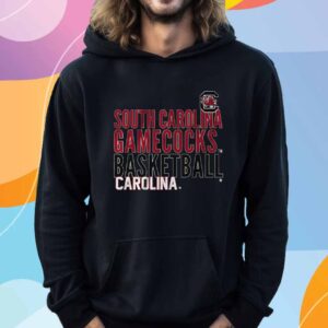 SOUTH CAROLINA BASKETBALL TEXT LOGO OVERLAY T-SHIRT