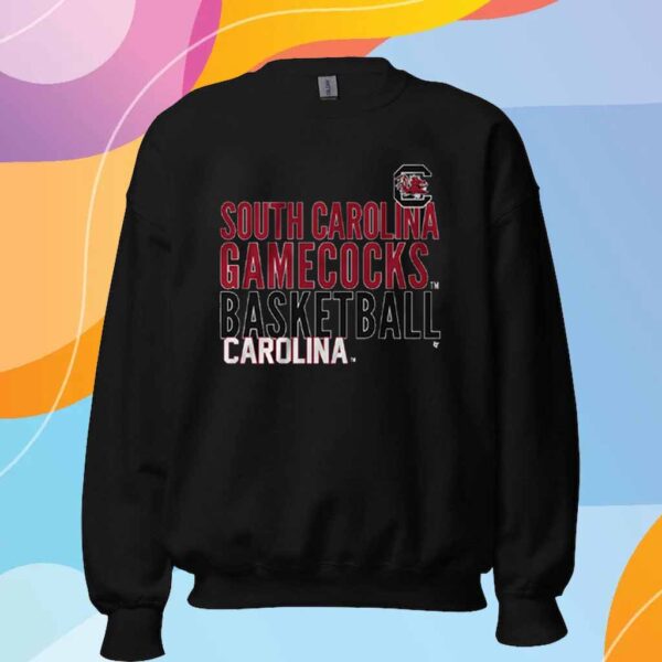 SOUTH CAROLINA BASKETBALL TEXT LOGO OVERLAY T-SHIRT