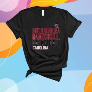 SOUTH CAROLINA BASKETBALL TEXT LOGO OVERLAY T-SHIRT