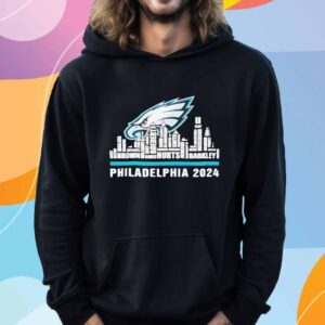 Skyline all name players Philadelphia Eagles 2024 football T-Shirt