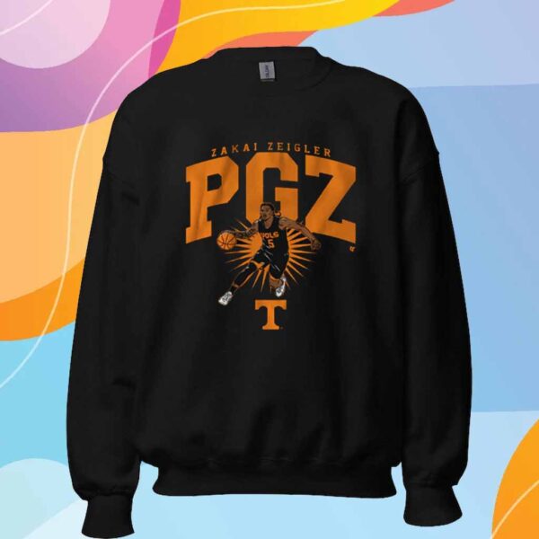 TENNESSEE BASKETBALL ZAKAI ZEIGLER PGZ T-SHIRT