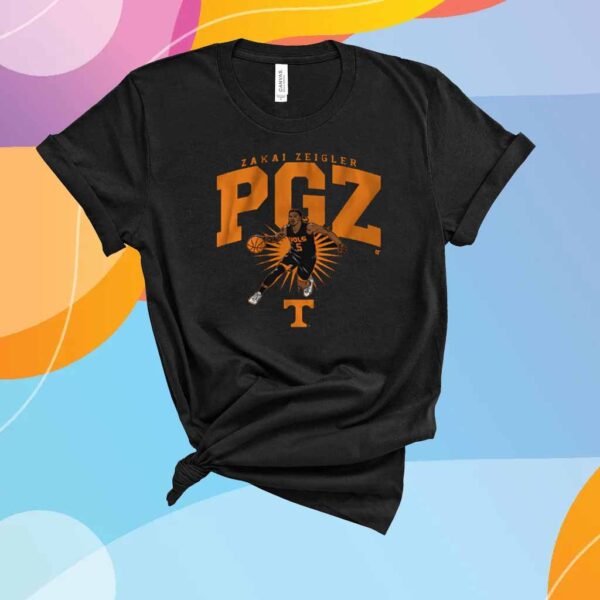 TENNESSEE BASKETBALL ZAKAI ZEIGLER PGZ T-SHIRT