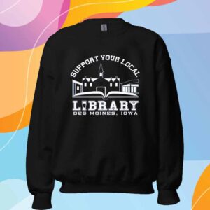 THE LIBRARY CAFE SUPPORT YOUR LOCAL LIBRARY T-SHIRT