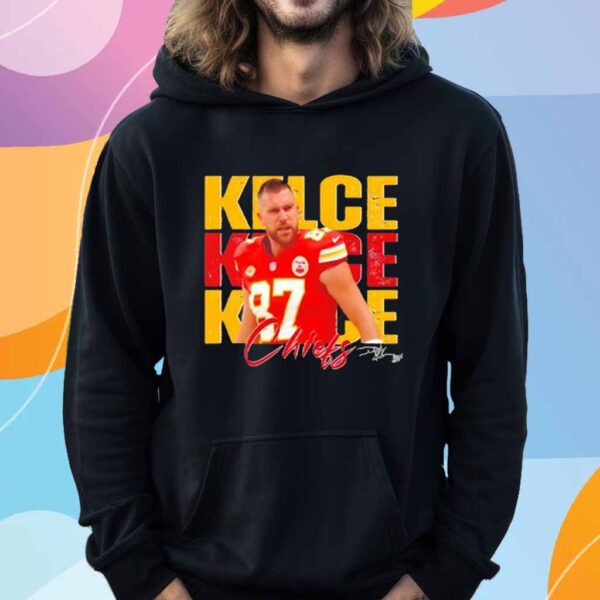 Vintage Travis Kelce 87 Kansas City Chiefs Football Players T-Shirt