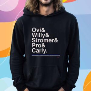 WASHINGTON HOCKEY AMPERSAND OVI & WILLY & STROMER & PRO & CARLY T-SHIRT